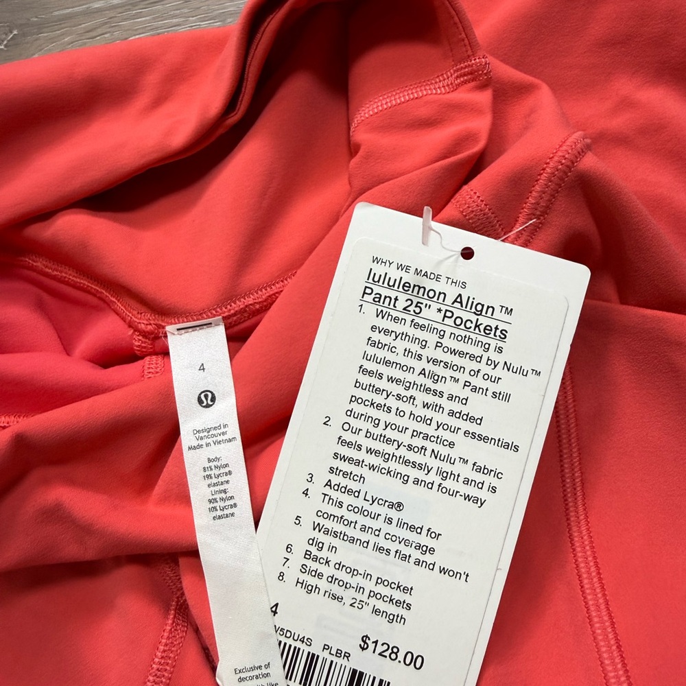 Align HR Pant with Pockets 25" Pale Raspberry - Picture 4 of 4